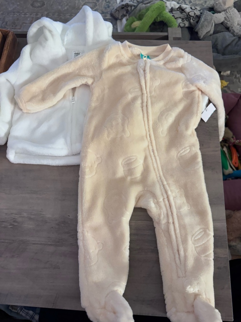 Fleece Onesie and Fleece Sweatshirt 6-9 months